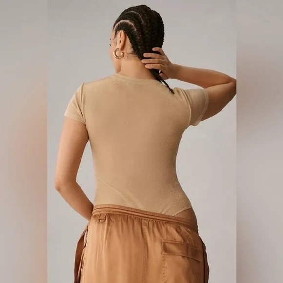 Anthropologie | Second Skin by RD Style Rossie Bodysuit Gold Small - Picture 5 of 8
